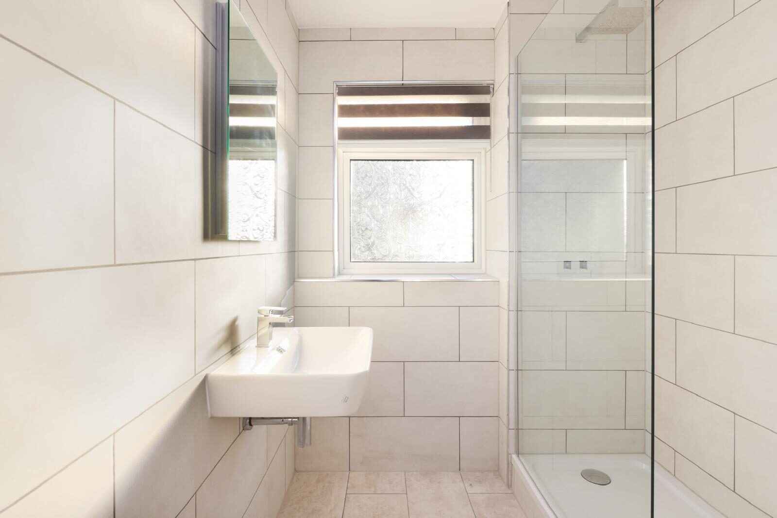 Fully tiled walk-in shower room, London & Essex