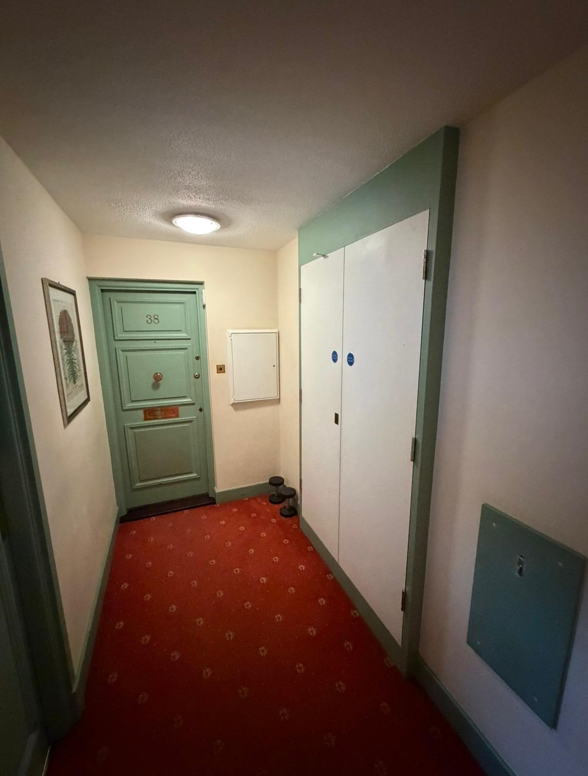 Communal corridor and riser fire doors at Thorndon Hall